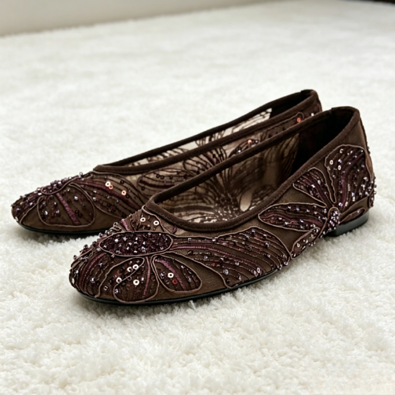 Women'S Fashion Loafers - Luxury Designer Ballet Flats for Women