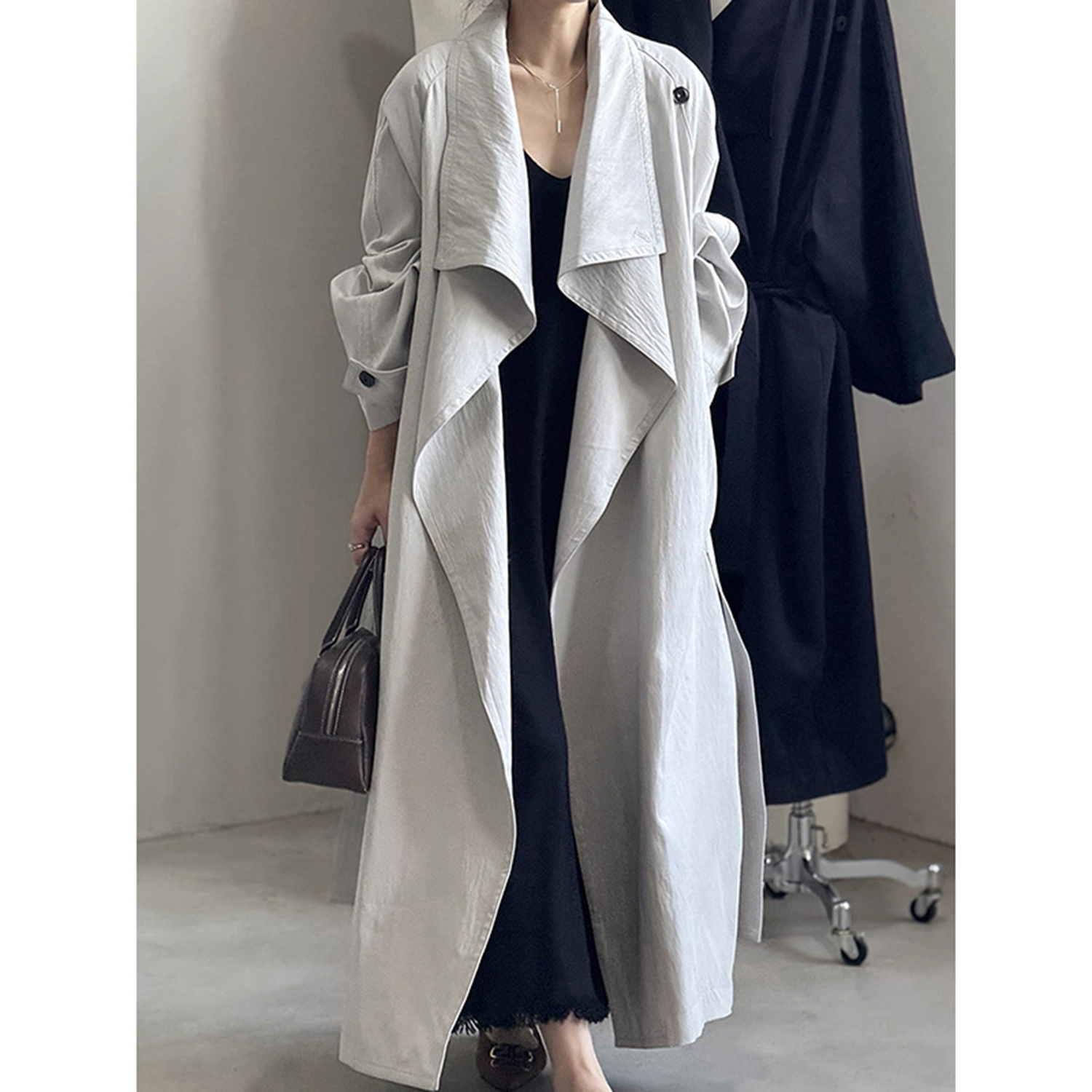Women Fashion Jackets - Allingentle Women's Long Coat Loose Fit