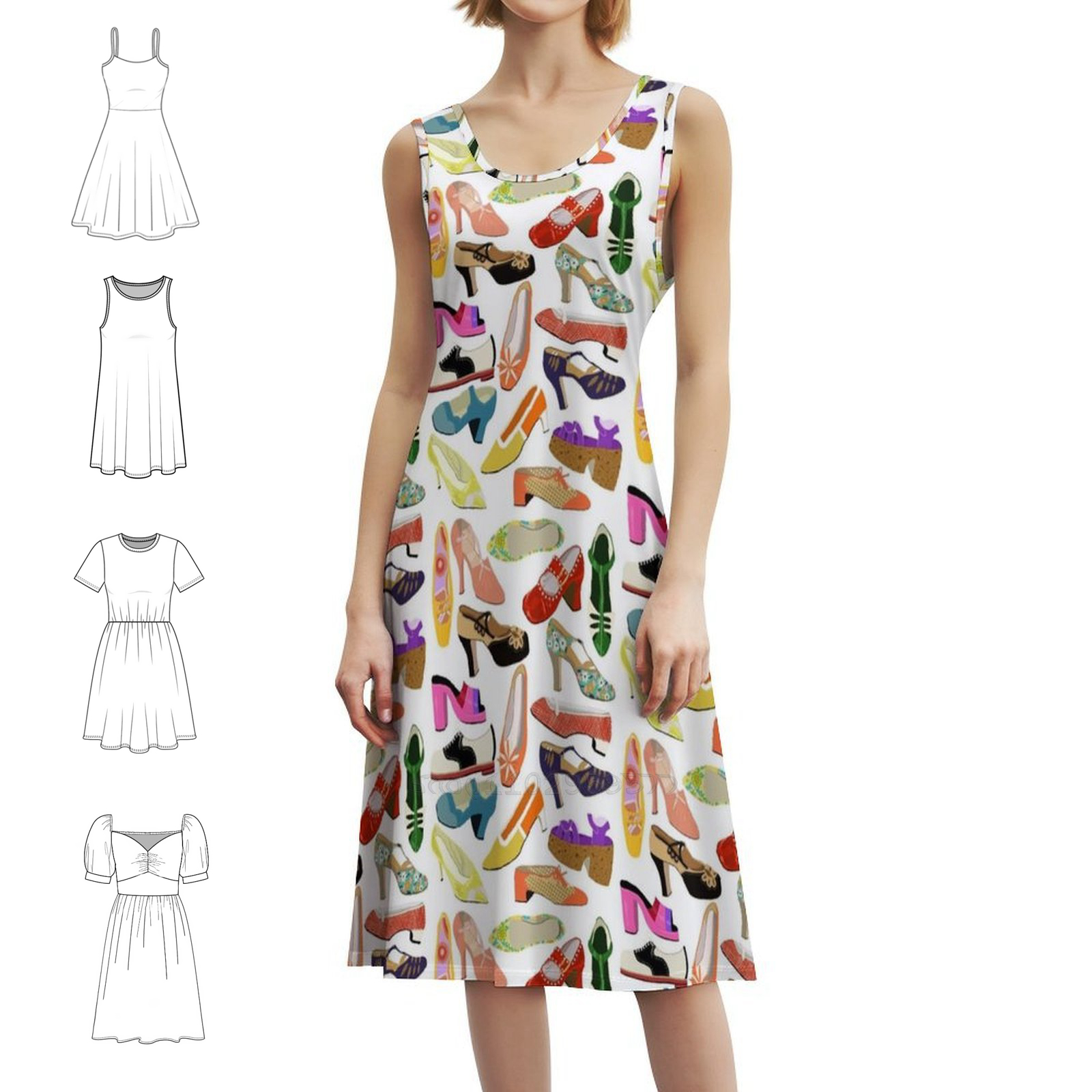 Smocked Dress Women - Vintage Shoe Collection Floral Smock Dress