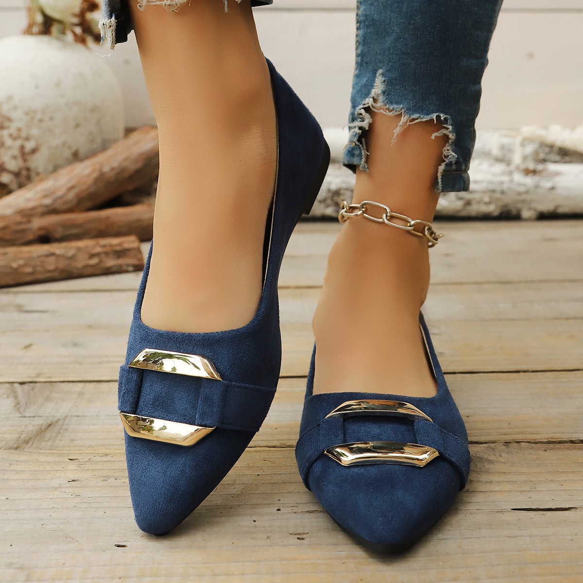 Women'S Fashion Walking Shoes - Spring and Autumn Elegant Pointed Sexy