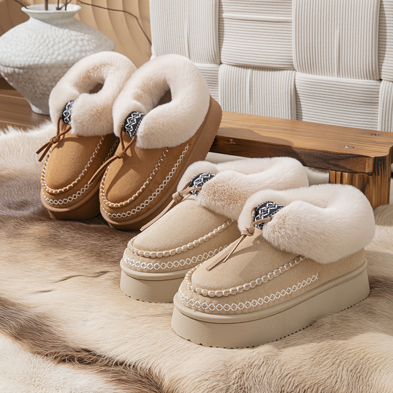 Women'S Fashion Walking Shoes - Winter Fluffy Women's Slippers Casual Plush