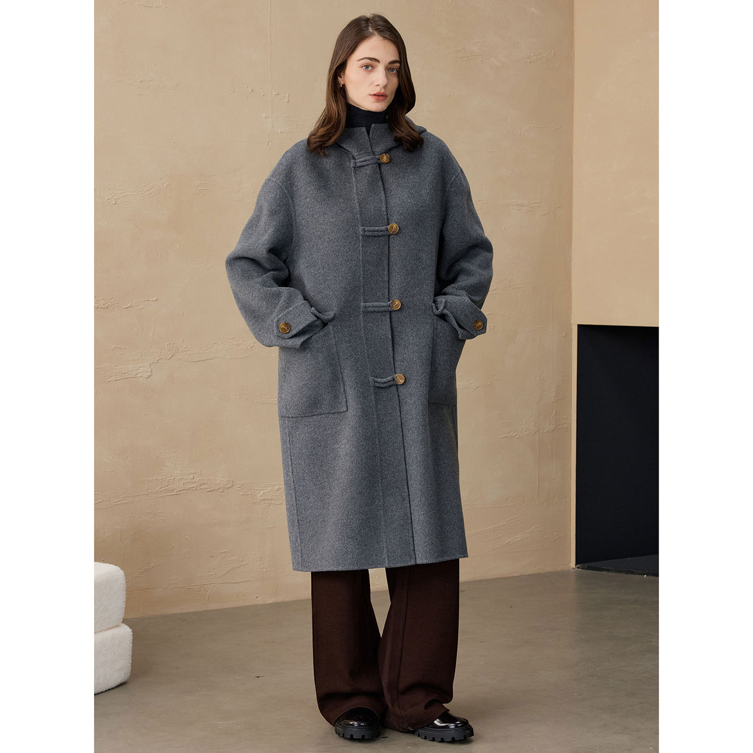 Women Fashion Jackets - Allingentle Women's Blazer Woolen Fashion Long