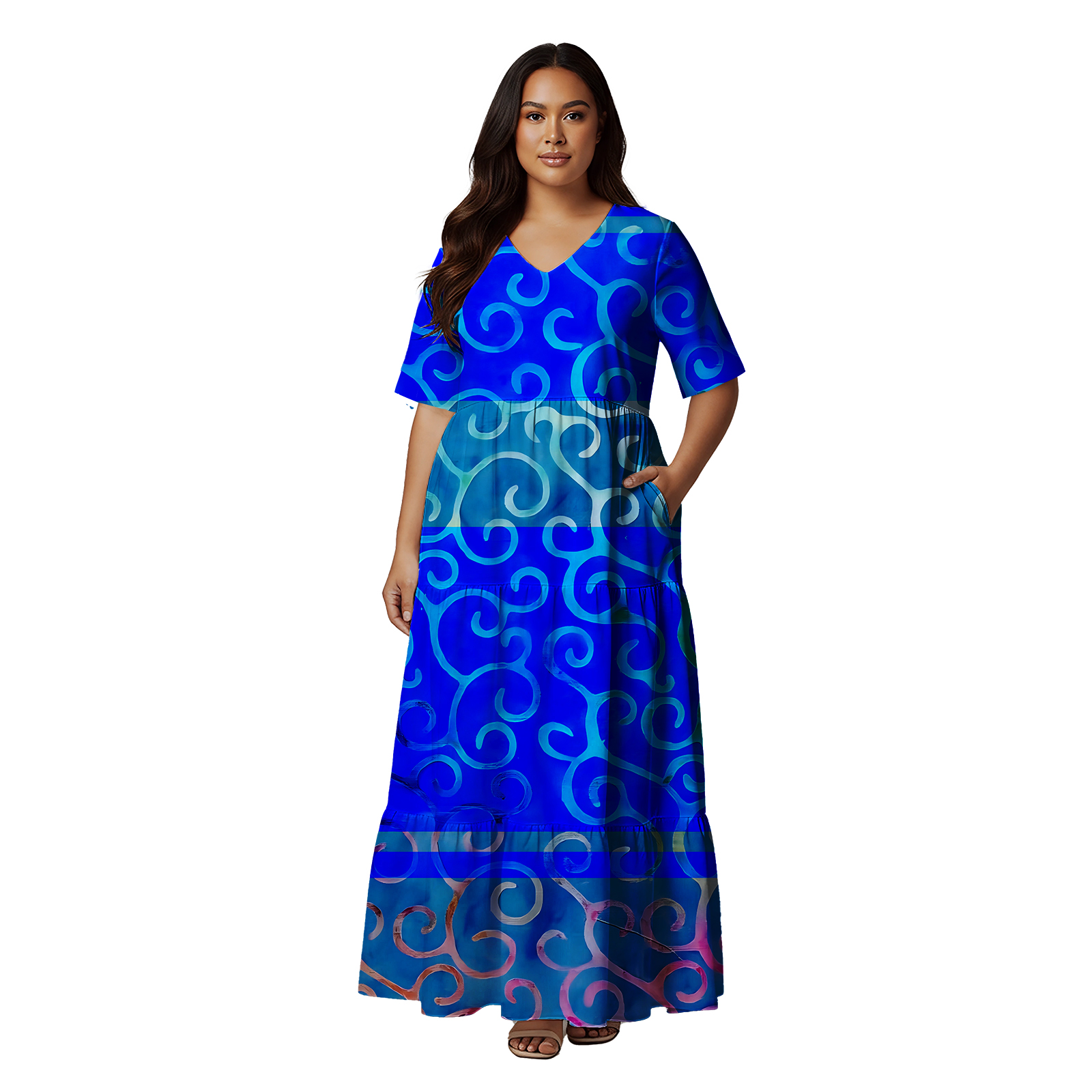 Women'S Fashion Dresses Images - Tonga Fiji Custom Image Royal Blue