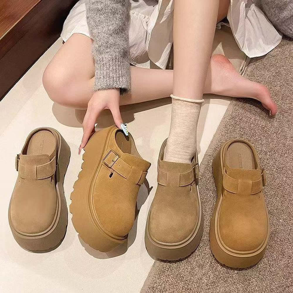 Women'S Fashion Winter 2025 - Suede Thick Platform Boots Designer Slipper
