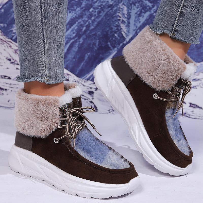 Fashion Faux Fur Lace Up Snow  - Women'S Fashion Hiking Boots recensione e prezzo