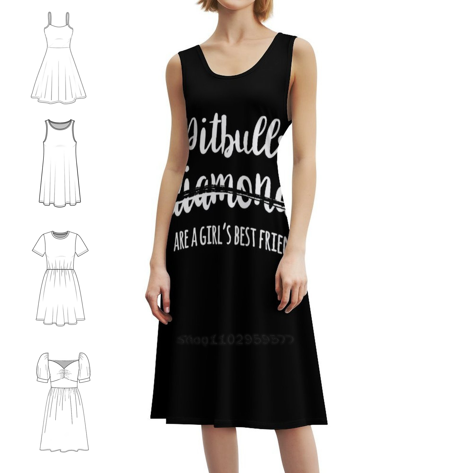 Pitbulls Are A Girl'S Best Fri - Smocked Dress Women recensione e prezzo