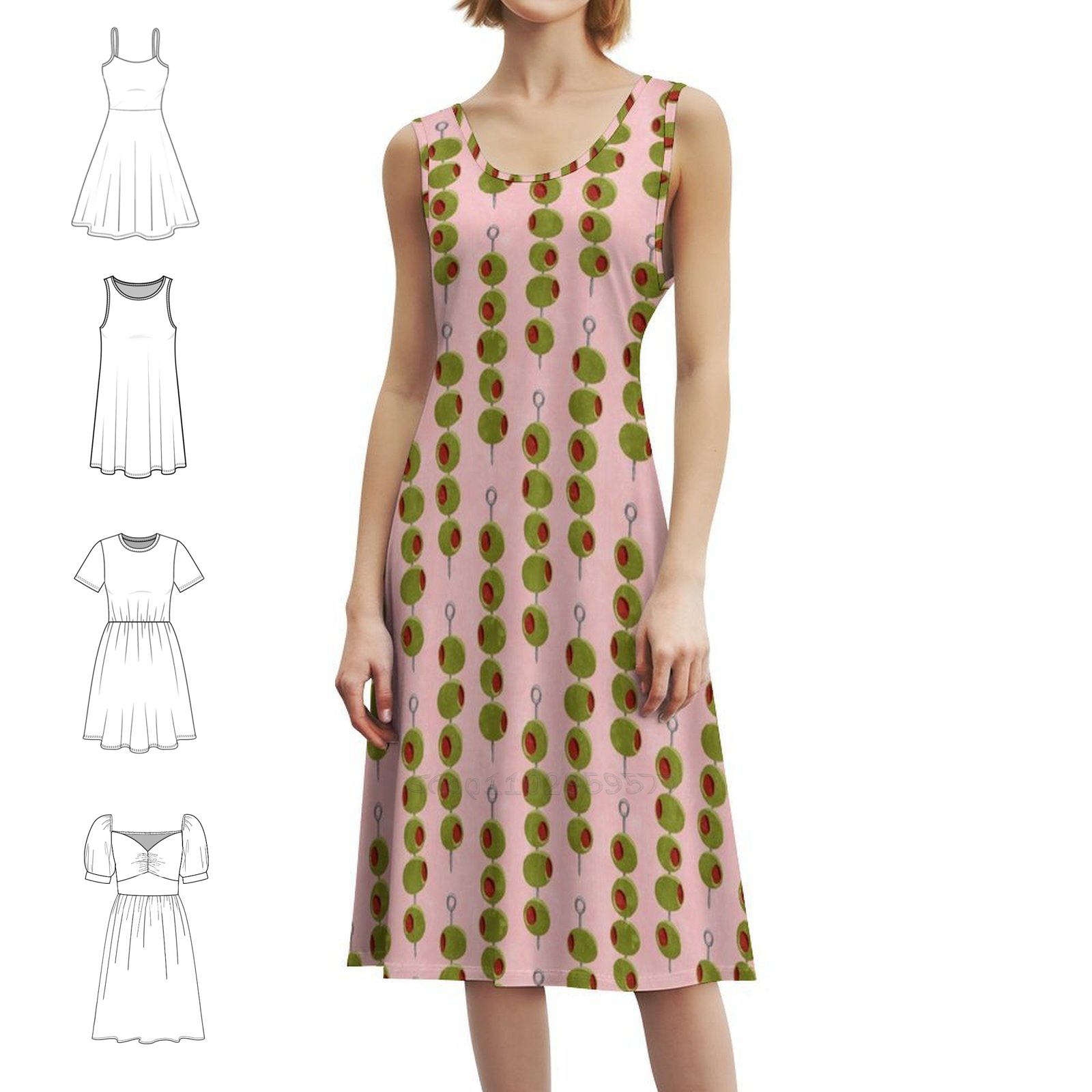 Cocktail Olives-Olives On A St - Smocked Dress Women recensione e prezzo
