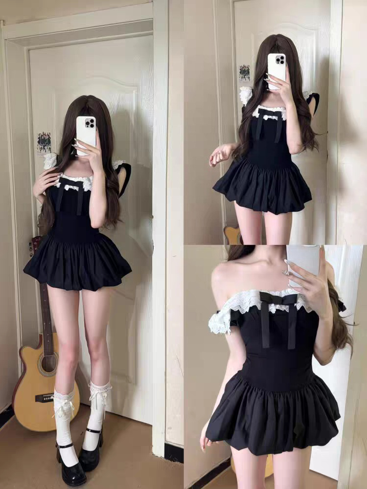 Coquette Korean Sexy Off Shoul - Ruched Dress Mini recensione e prezzo
