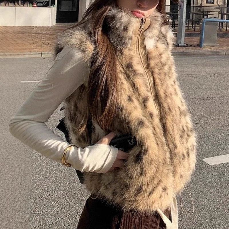 Women's Leopard Print Faux Fur - Women'S Fashion Gilet recensione e prezzo