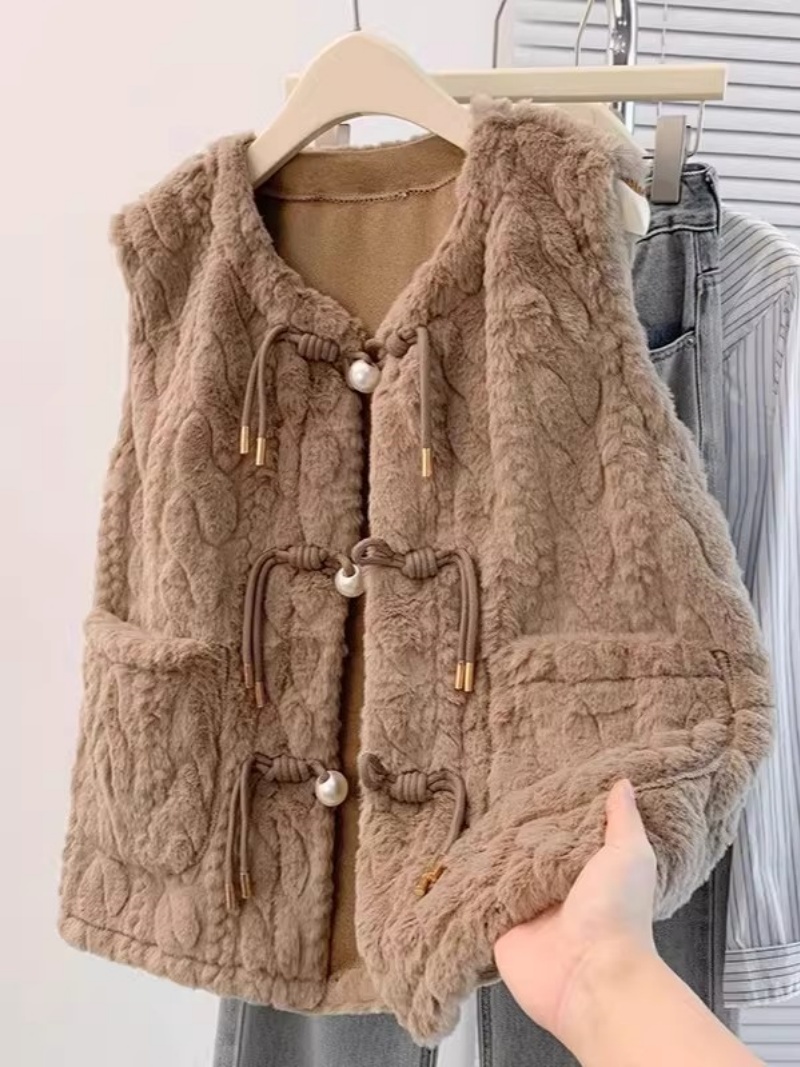 Fashion Embossed Plush Vest fo - Women'S Fashion Gilet recensione e prezzo
