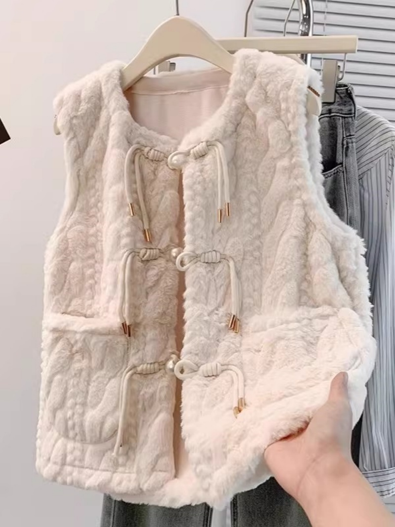 Fashion Embossed Plush Vest fo - Women'S Fashion Gilet recensione e prezzo