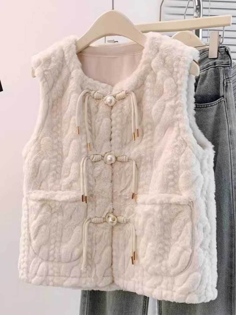 Fashion Embossed Plush Vest fo - Women'S Fashion Gilet recensione e prezzo