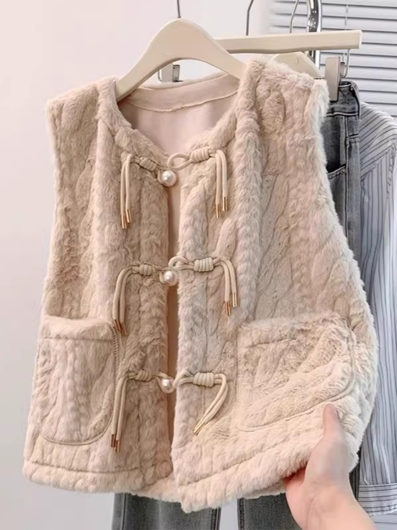 Fashion Embossed Plush Vest fo - Women'S Fashion Gilet recensione e prezzo