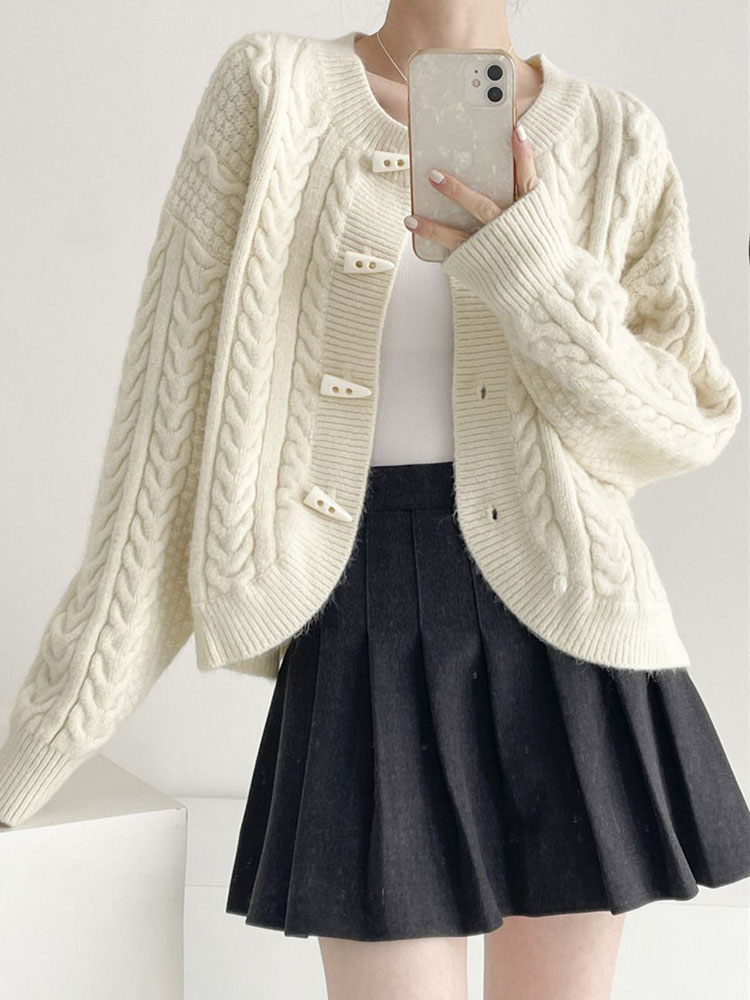 Horn Button Fashion Long Sleev - Women'S Fashion Gilet recensione e prezzo