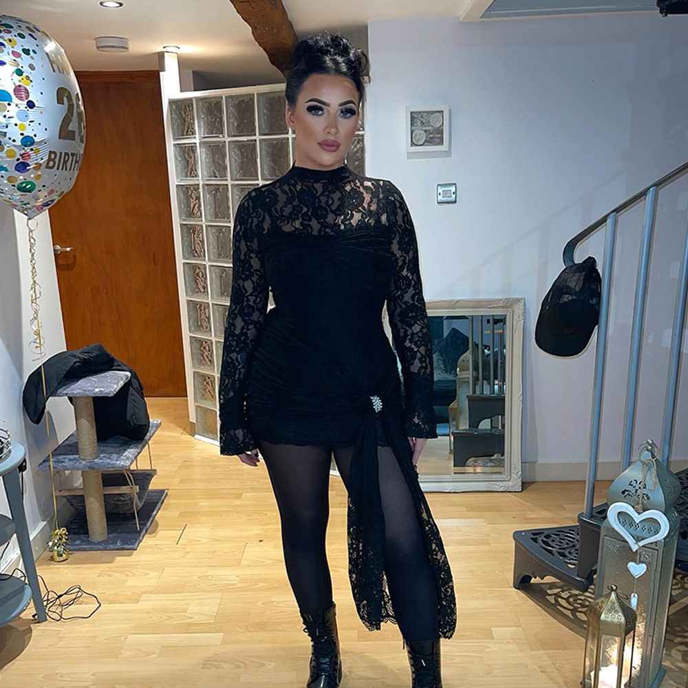 Sexy Bodycon Lace Women Dress  - Ruched Dress Mini recensione e prezzo