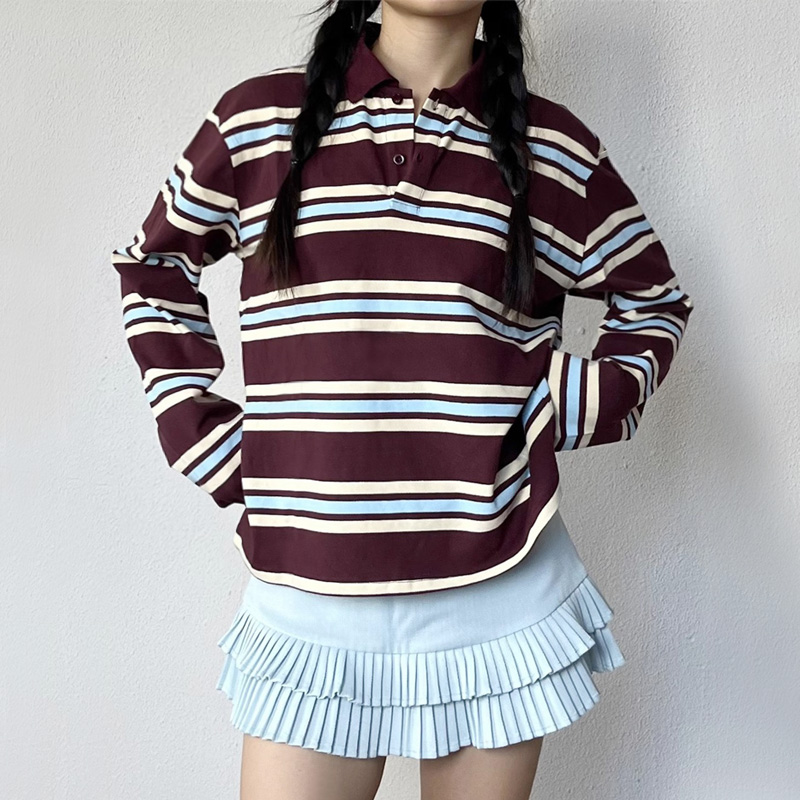 Women's Striped Relaxed Rugby  - Women'S Fashion Rugby Shirt recensione e prezzo