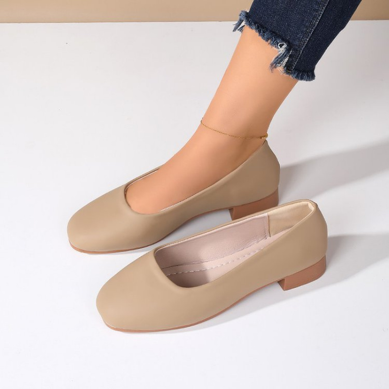 Soft Leather Round Toe Slip-On - Women'S Fashion Walking Shoes recensione e prezzo