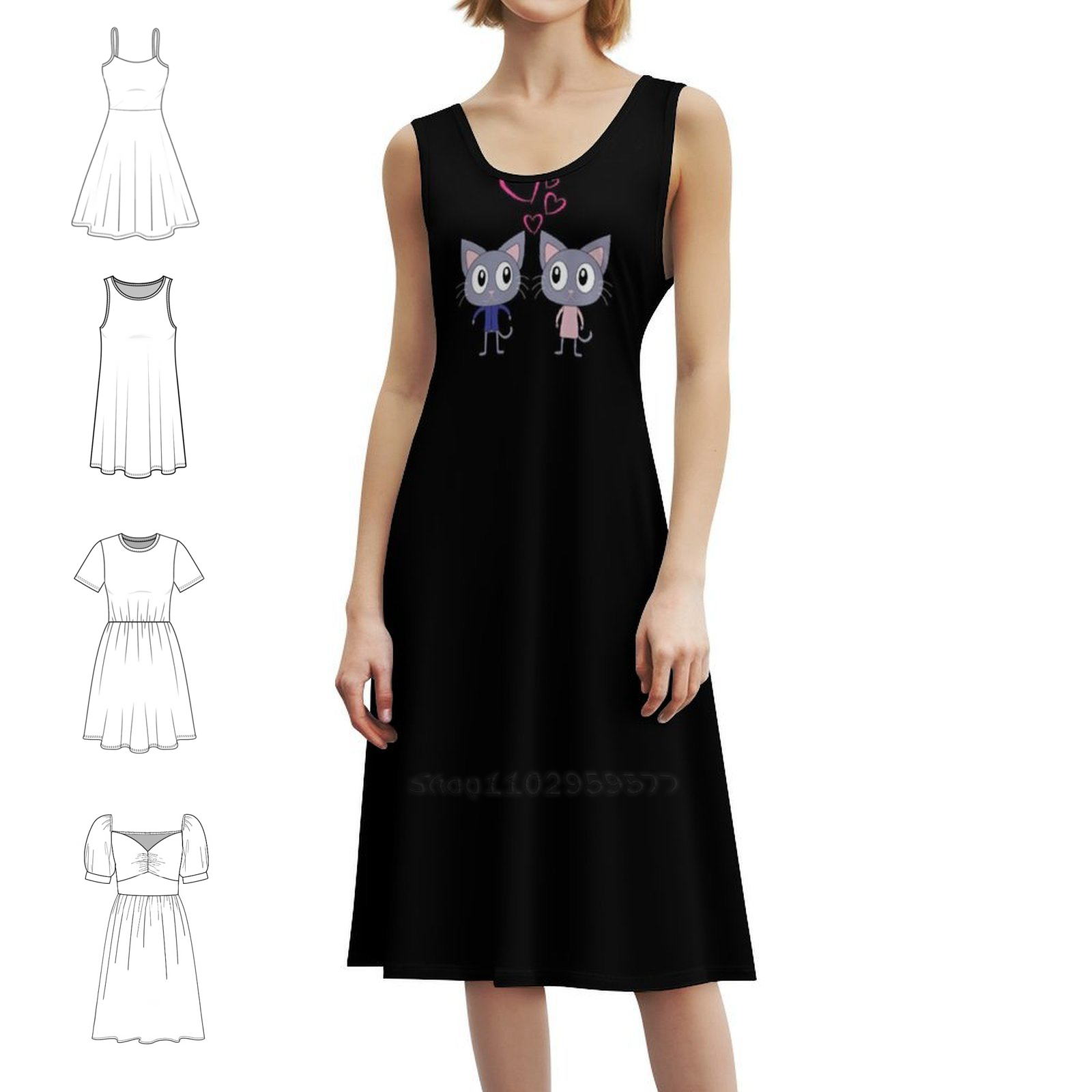 Cute Cats In Love Floral Smock - Smocked Dress Women recensione e prezzo