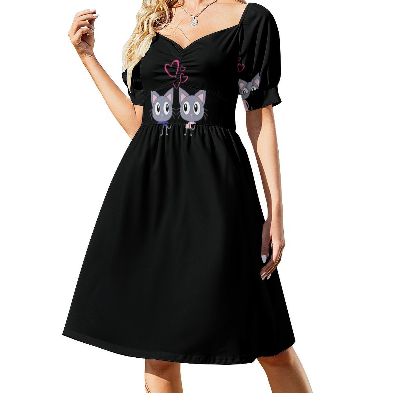Cute Cats In Love Floral Smock - Smocked Dress Women recensione e prezzo