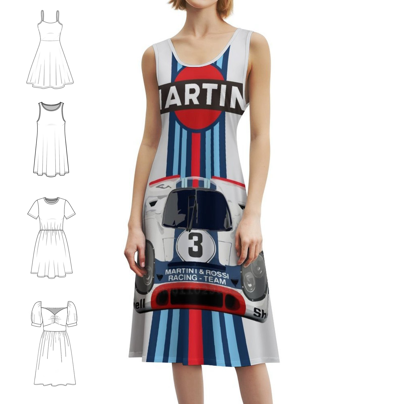 Racing Stripes-Porsch 917 No 3 - Smocked Dress Women recensione e prezzo