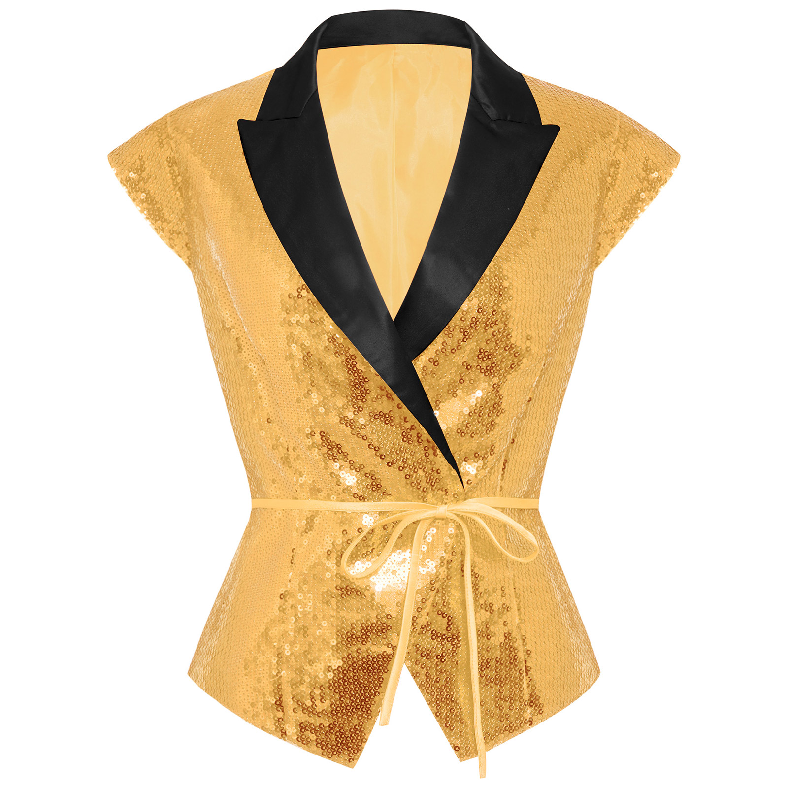 Women Sequin Vest V-neck Label - Women'S Fashion Labels recensione e prezzo