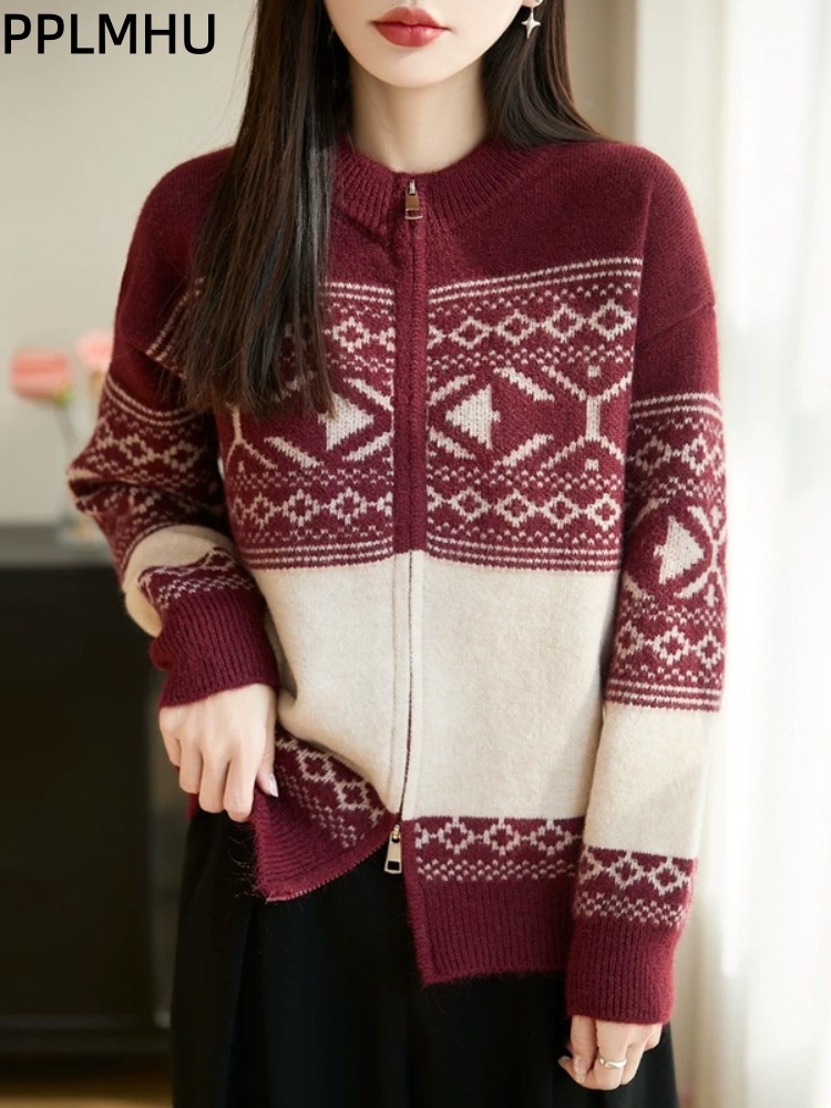 Vintage Jacquard Korean Fashio - Women'S Fashion Gilet recensione e prezzo