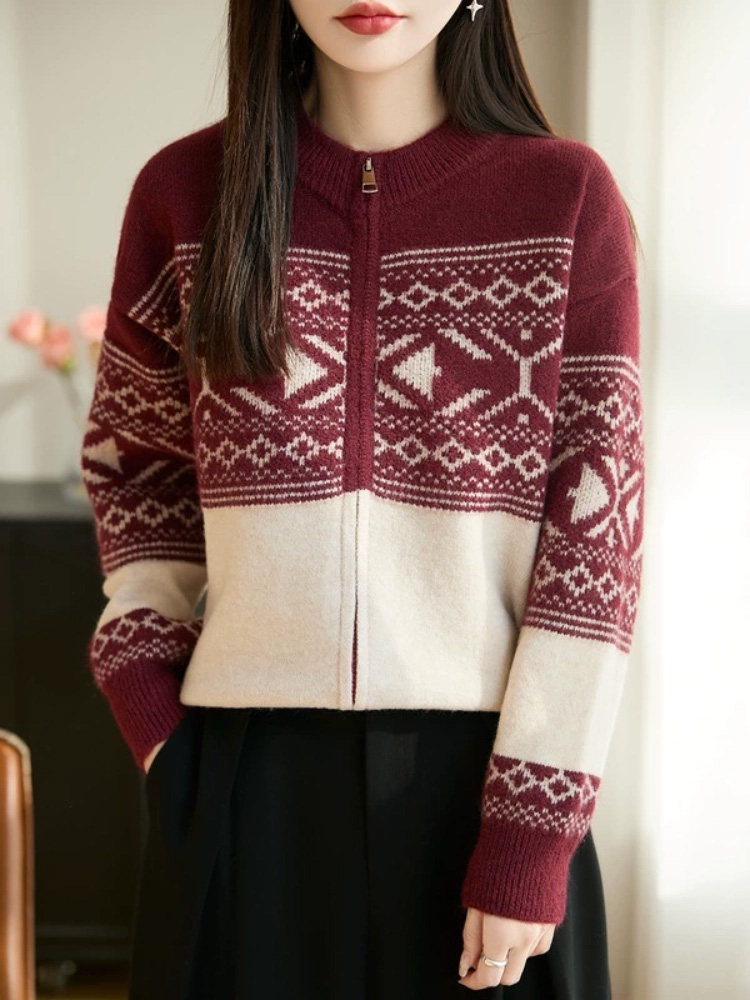 Vintage Jacquard Korean Fashio - Women'S Fashion Gilet recensione e prezzo
