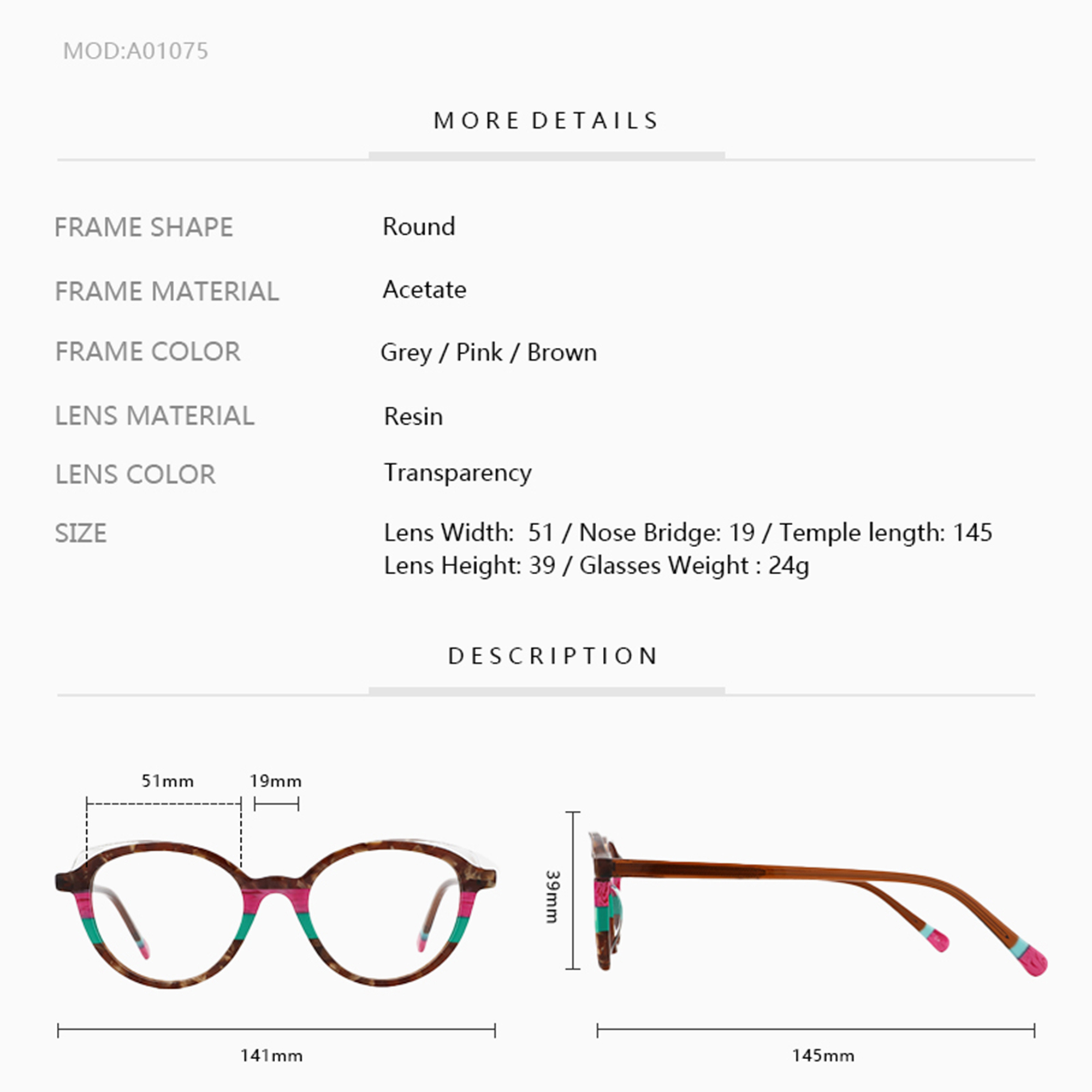 ZENOTTIC Design Women Oval Ace - Women'S Fashion Glasses Non Prescription recensione e prezzo