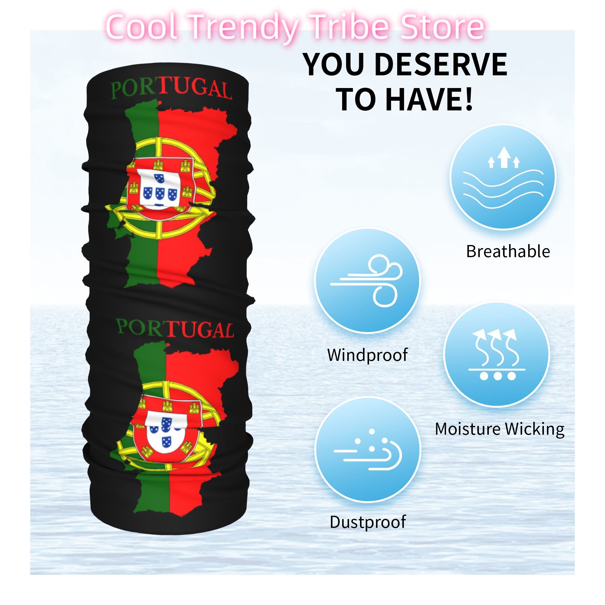 Custom Portugal Flag Map Banda - Women'S Fashion Portugal recensione e prezzo