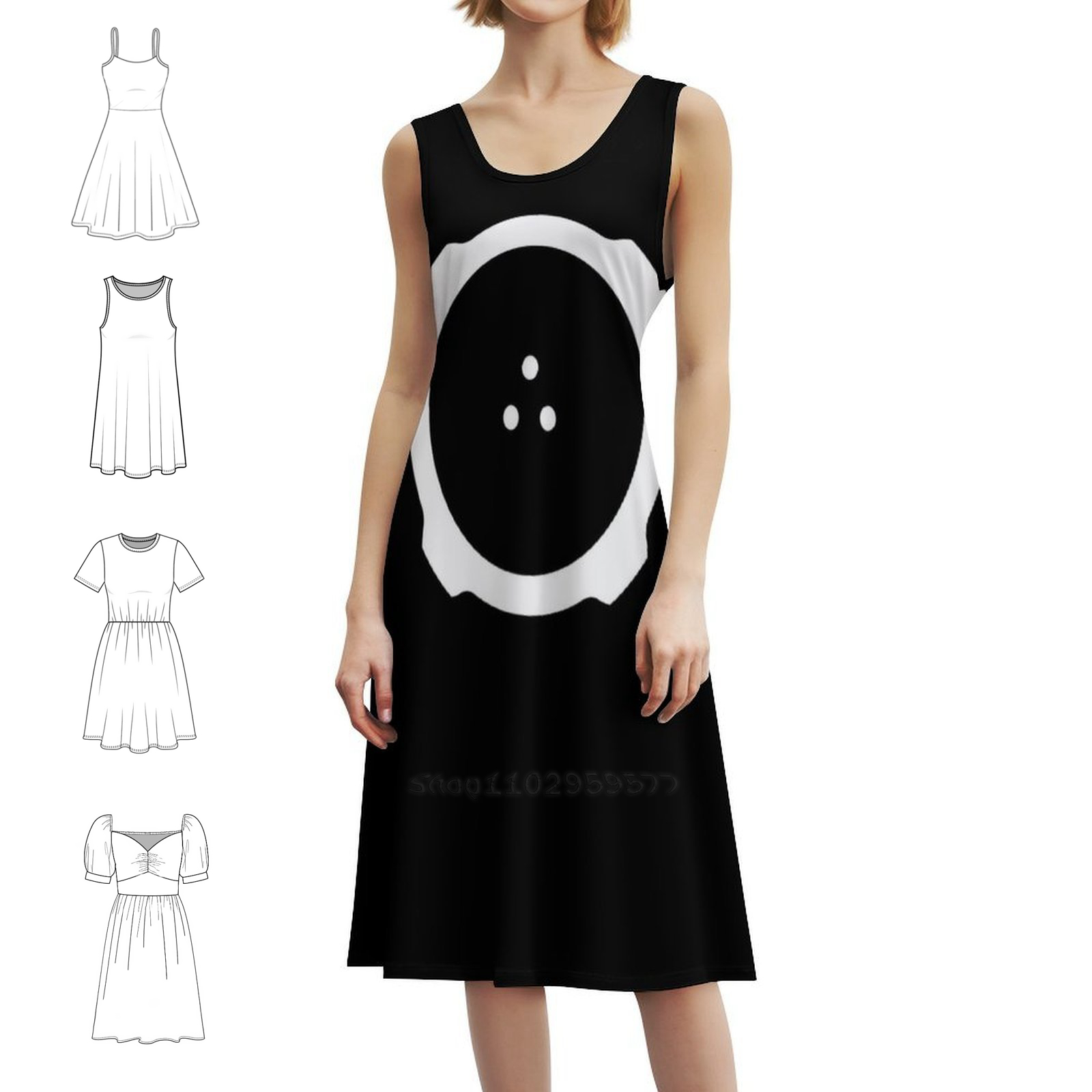 Ghost In The Shell Minimal Des - Smocked Dress Women recensione e prezzo