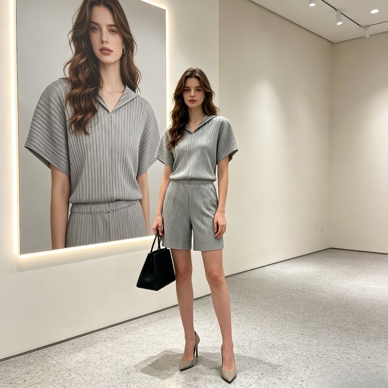 Miyake Pleated Hoodie and Shor - Women'S Fashion Sweatshirts recensione e prezzo