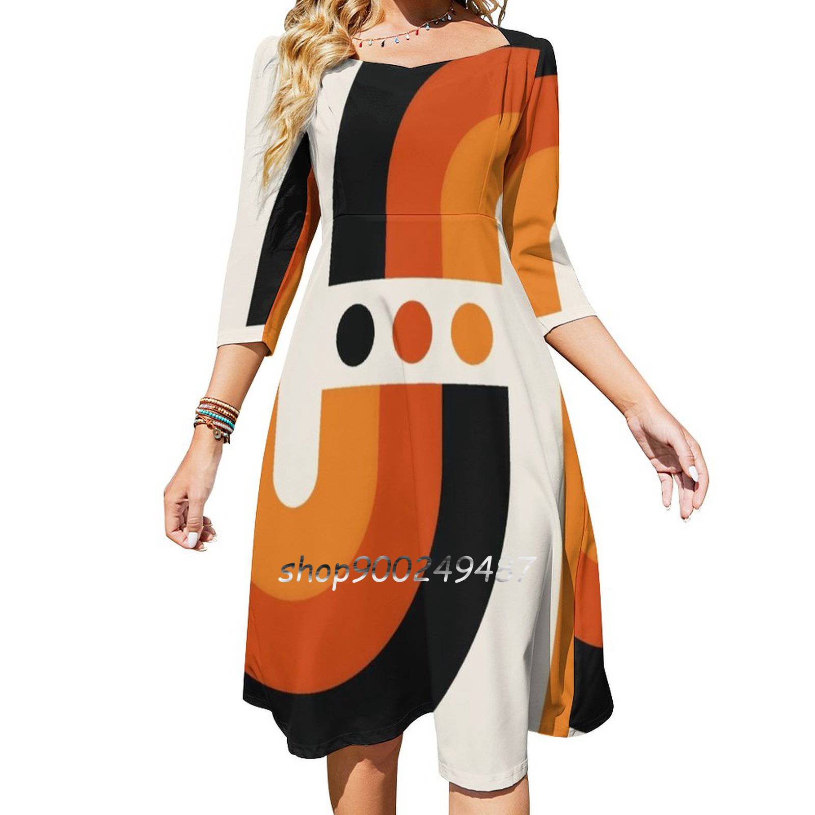 Sunset Rainbow Flare Dress Squ - Women'S Fashion Of The 60S recensione e prezzo