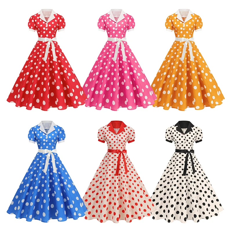 Vintage Polka Dot Summer Dress - Women'S Fashion Of The 60S recensione e prezzo