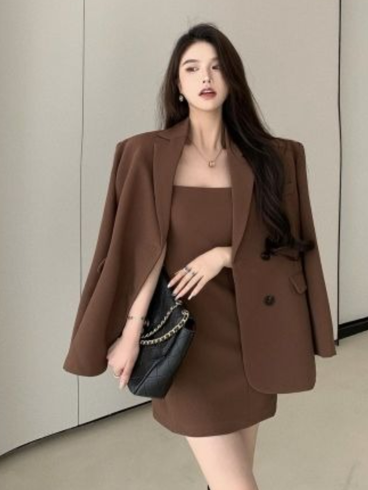 Autumn Winter Brown Elegant 2  - Ruched Dress Mini recensione e prezzo