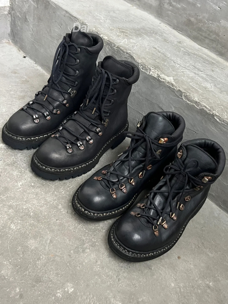 Unisex Black Leather Lace Up H - Women'S Fashion Hiking Boots recensione e prezzo