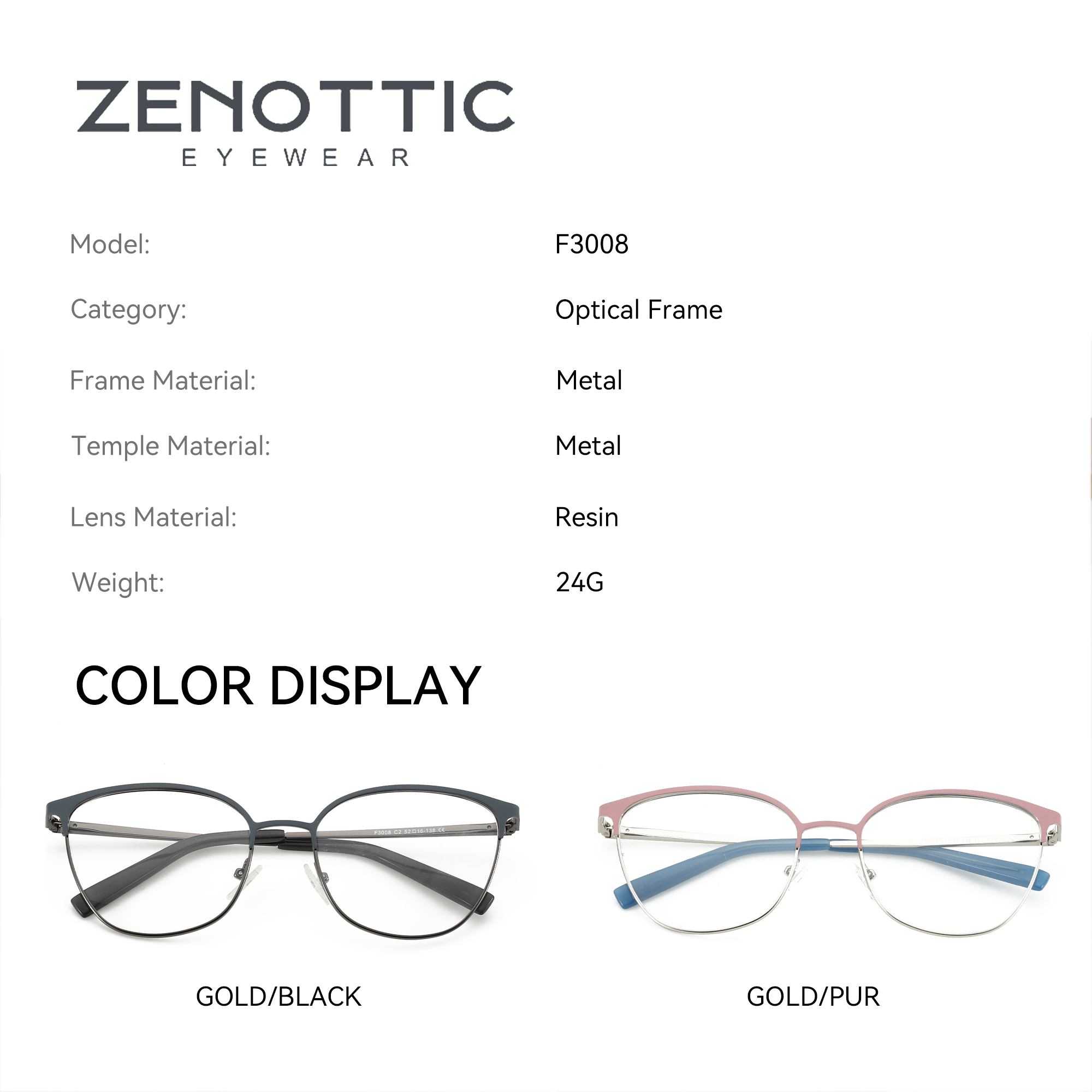 ZENOTTIC Fashion Square Optica - Women'S Fashion Glasses Non Prescription recensione e prezzo