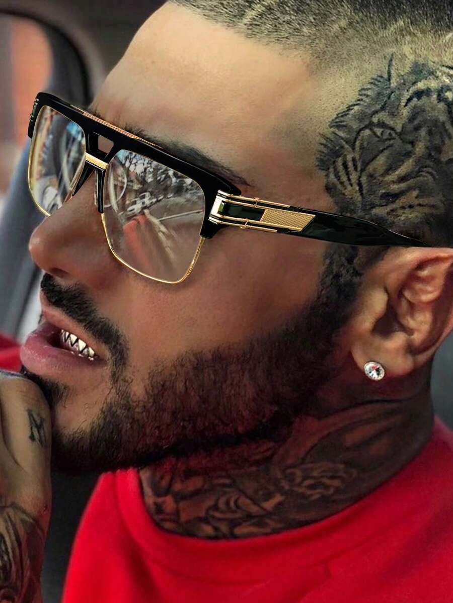 1pc Oversized Square Punk-Styl - Women'S Fashion Glasses Non Prescription recensione e prezzo