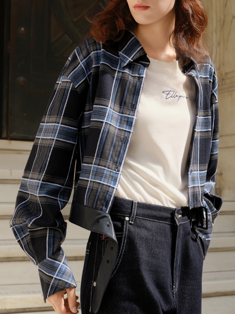 CHEERART Designer Plaid Blue L - Women'S Fashion Designer Clothes recensione e prezzo