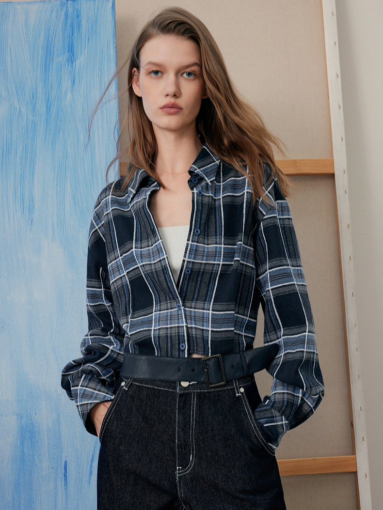 CHEERART Designer Plaid Blue L - Women'S Fashion Designer Clothes recensione e prezzo