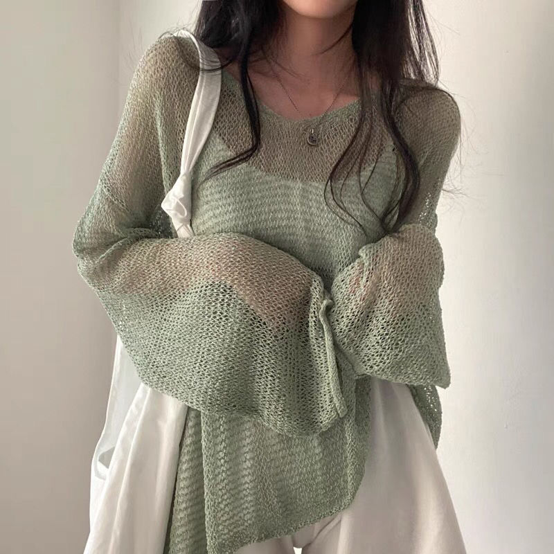 Thin Pullovers Women Knit Holl - Women'S Fashion Designer Clothes recensione e prezzo