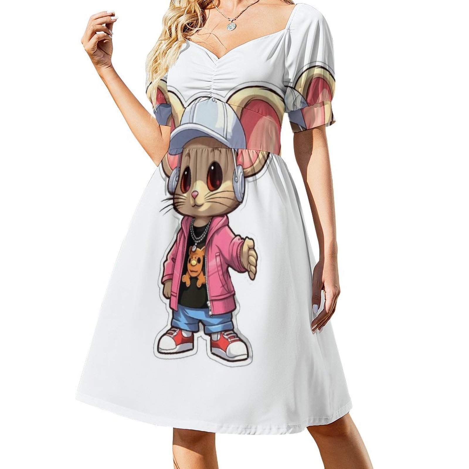 Kpop Hip Hop Mouse 3 Floral Sm - Smocked Dress Women recensione e prezzo