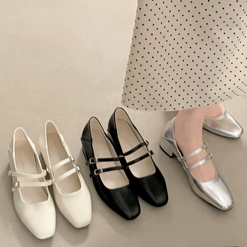 Square Toe Low Heel Women Silv - Women'S Fashion Walking Shoes recensione e prezzo