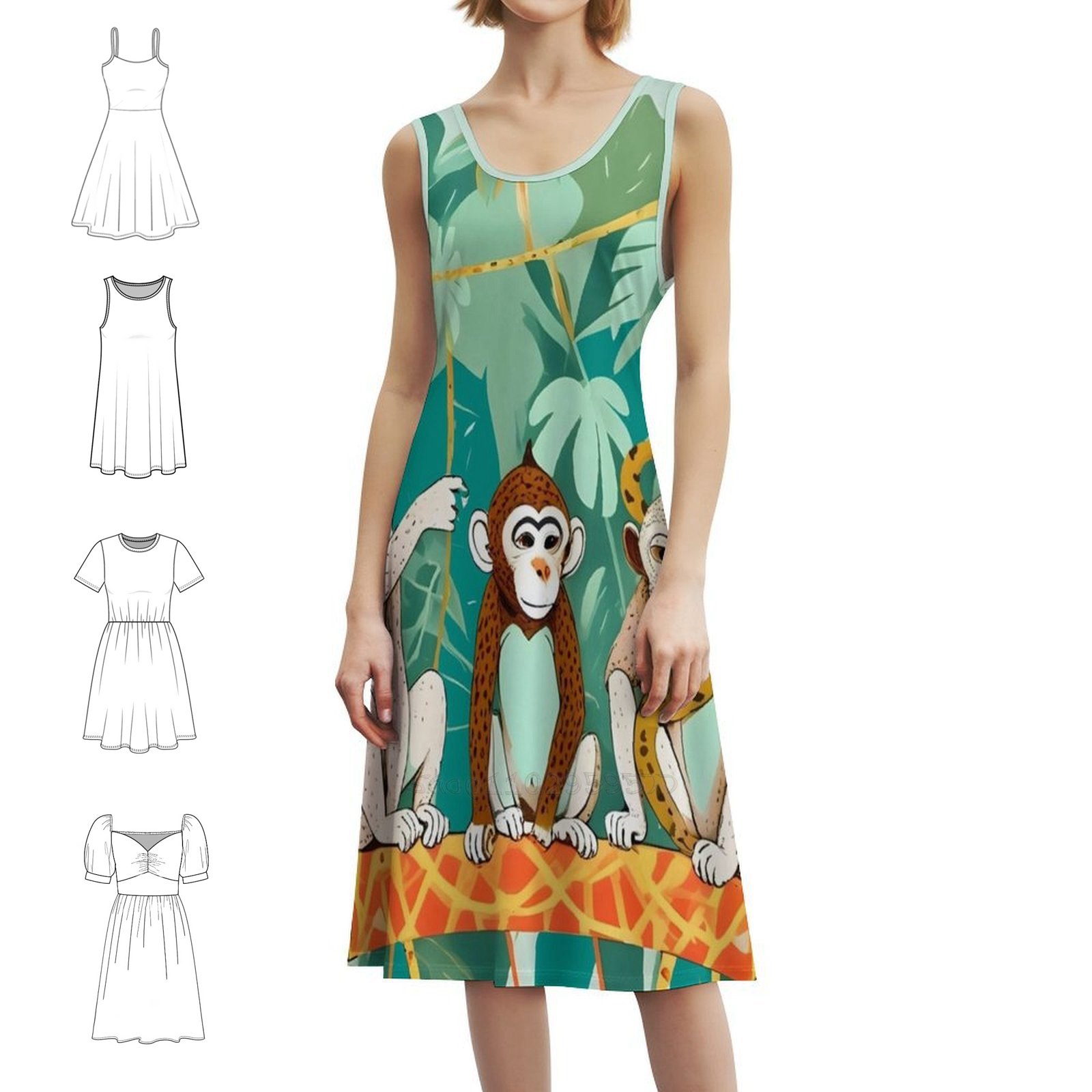 Play Date Monkeys Jungle Playi - Smocked Dress Women recensione e prezzo