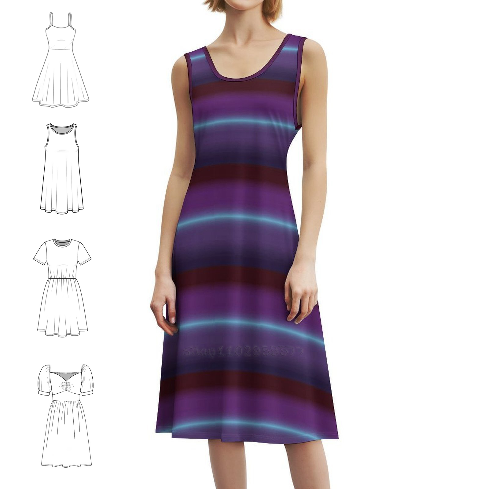 Gradient Floral Smock Dress Fo - Smocked Dress Women recensione e prezzo