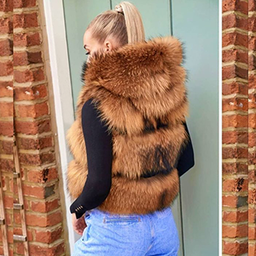 Real Raccoon Fur Vest Women Wa - Women'S Fashion Gilet recensione e prezzo