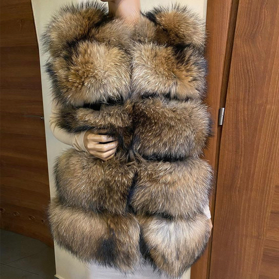 Real Raccoon Fur Vest Women Wa - Women'S Fashion Gilet recensione e prezzo