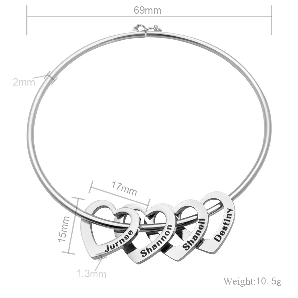 Customized Heart Charm Bracele - Women Fashion Name Ideas recensione e prezzo