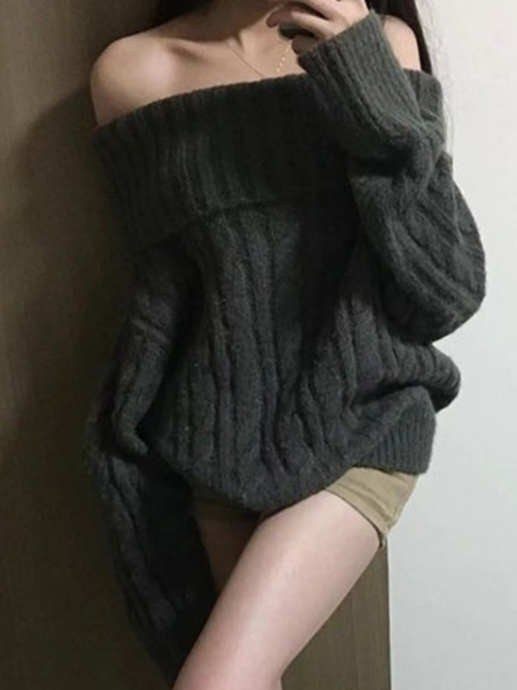French Design Grey Off Shoulde - Women'S Fashion Designer Clothes recensione e prezzo