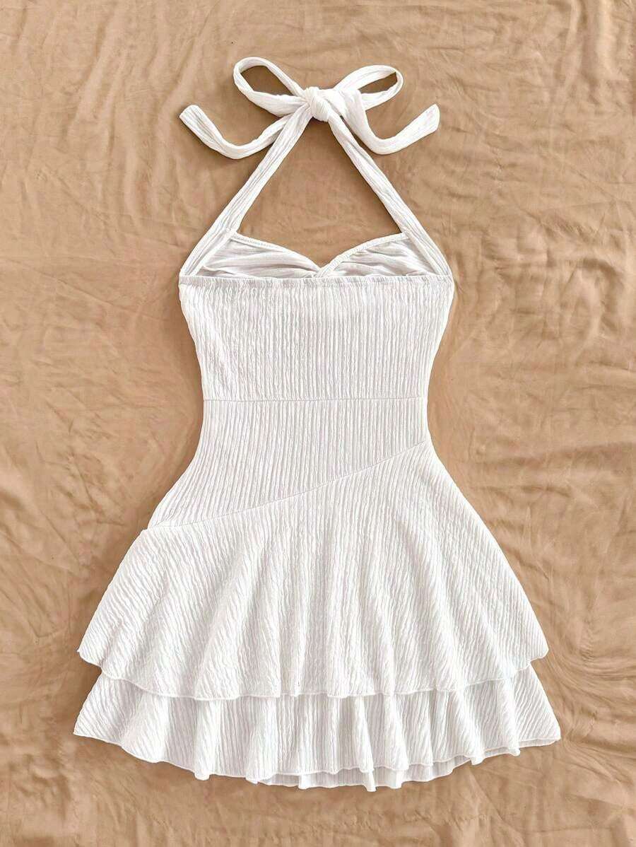 Red Halter Neck Mini Dress Wit - Ruched Dress Mini recensione e prezzo