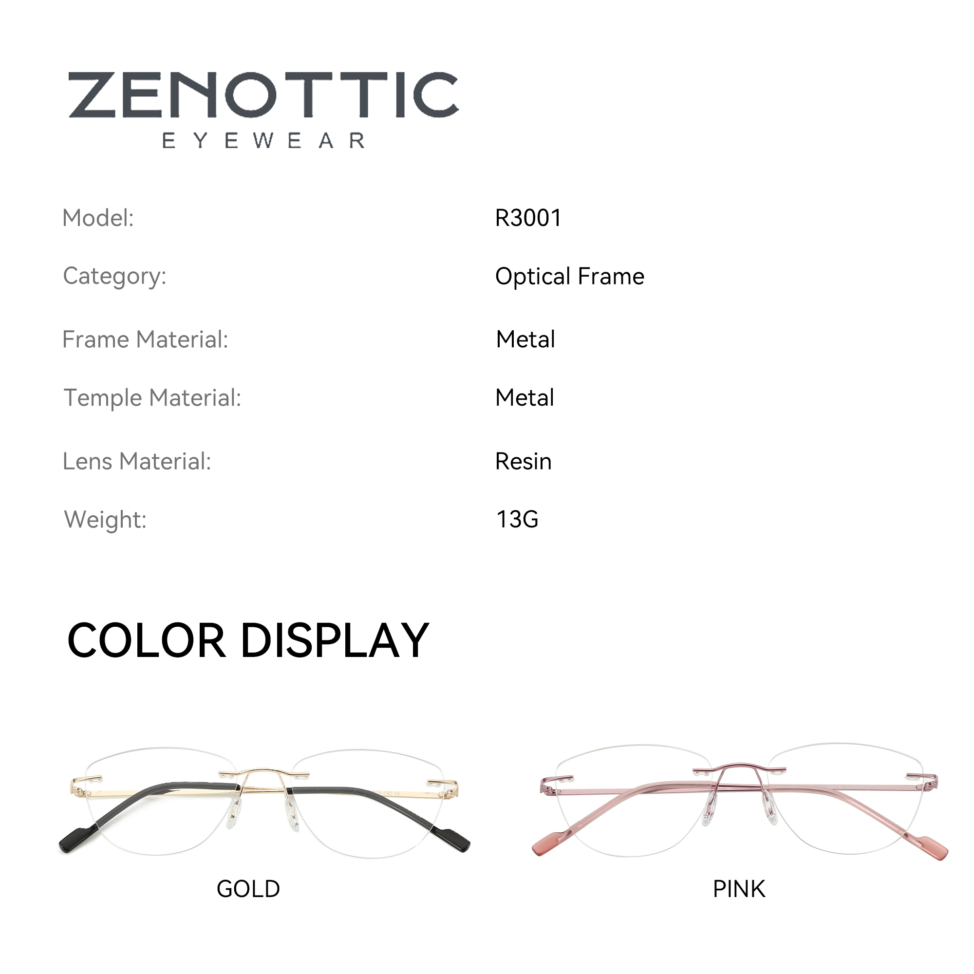 ZENOTTIC Fashion Cat Eye Rimle - Women'S Fashion Glasses Non Prescription recensione e prezzo